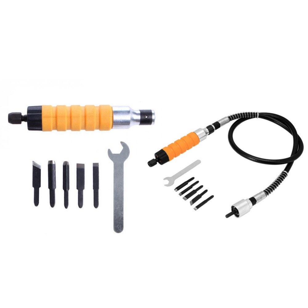 1 Ʈ  ġ   Ʈ  ġ + 5   ġ  ÷ Ʈ     ο/1 Set Wood Chisel Carving Tool Set Electric Chisel+5 Carving Tips Wrench Flexibl
